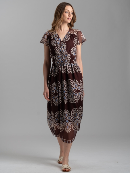 Abito donna lungo fantasia in georgette