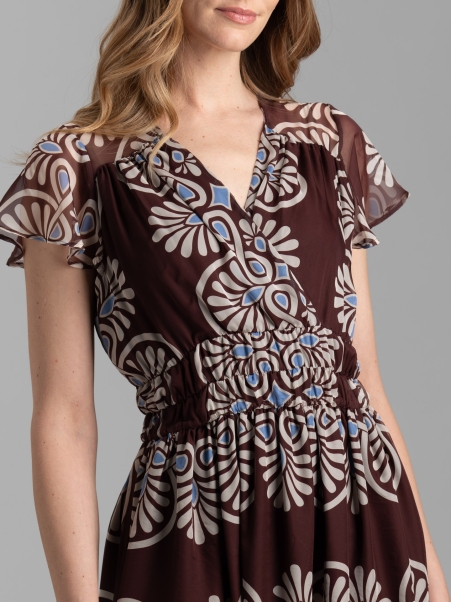 Abito donna lungo fantasia in georgette