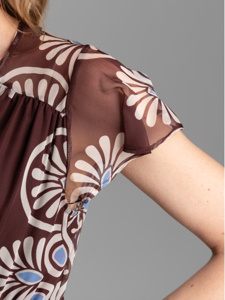 Abito donna lungo fantasia in georgette