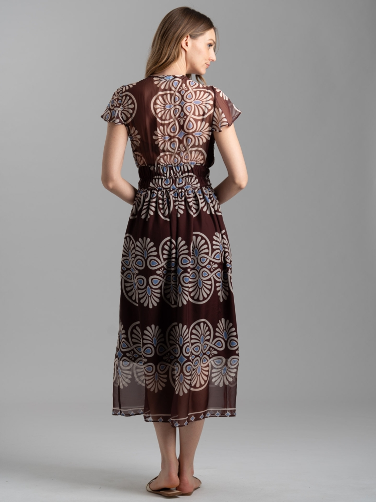 Abito donna lungo fantasia in georgette