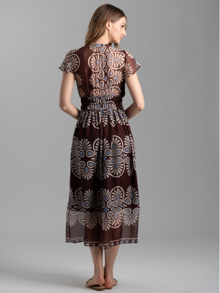 Abito donna lungo fantasia in georgette