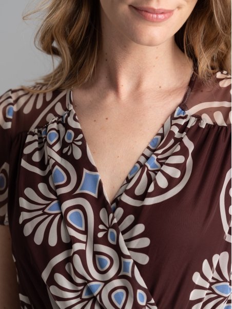 Abito donna lungo fantasia in georgette