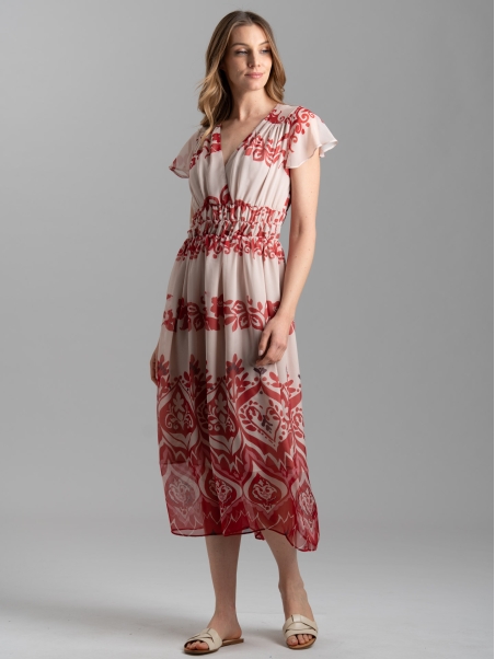 Abito donna lungo fantasia in georgette