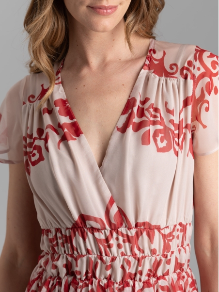 Abito donna lungo fantasia in georgette