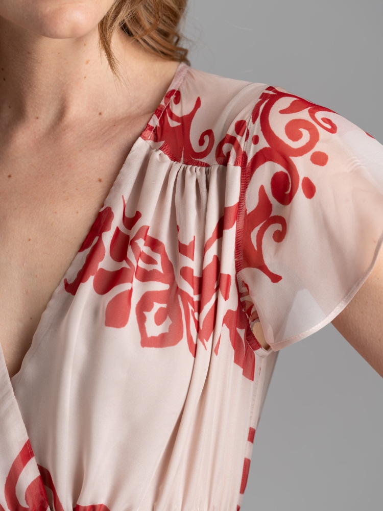 Abito donna lungo fantasia in georgette