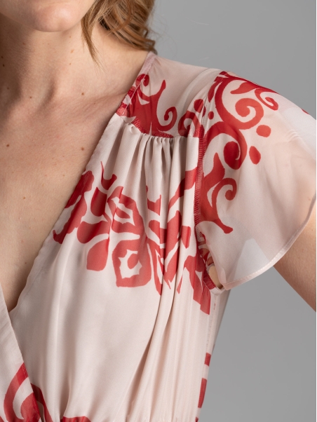 Abito donna lungo fantasia in georgette