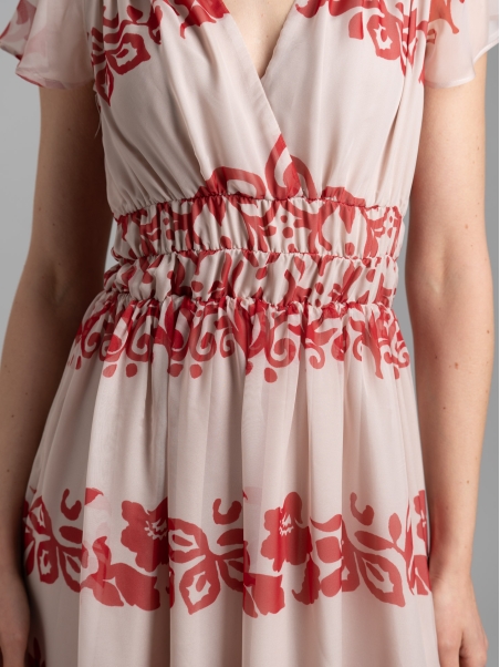 Abito donna lungo fantasia in georgette