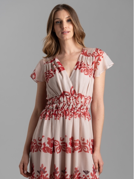 Abito donna lungo fantasia in georgette