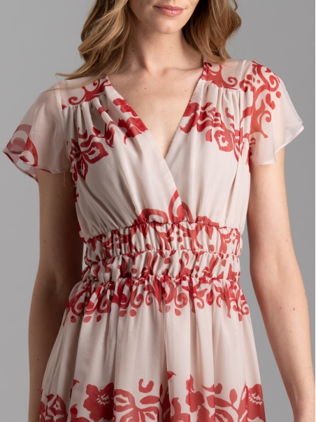 Abito donna lungo fantasia in georgette