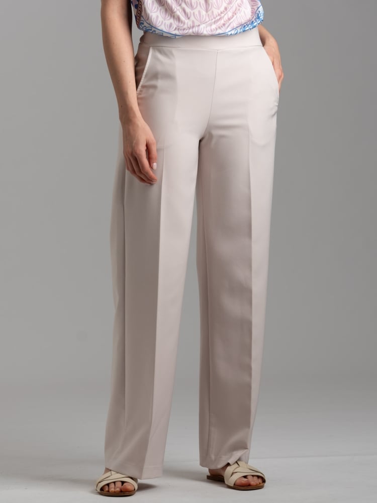 Pantalone donna a gamba dritta con mezzo elastico