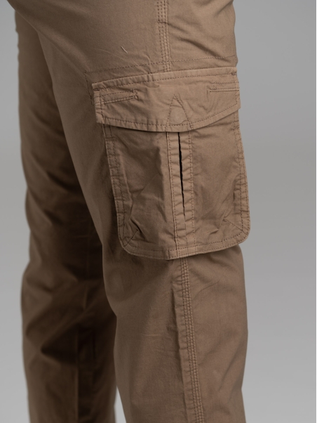 Pantalone uomo cargo in popeline super light con coulisse