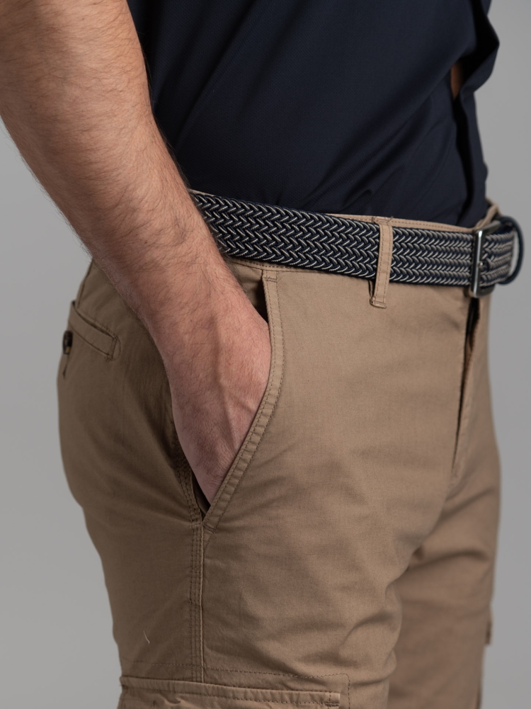 Pantalone uomo cargo in popeline super light con coulisse