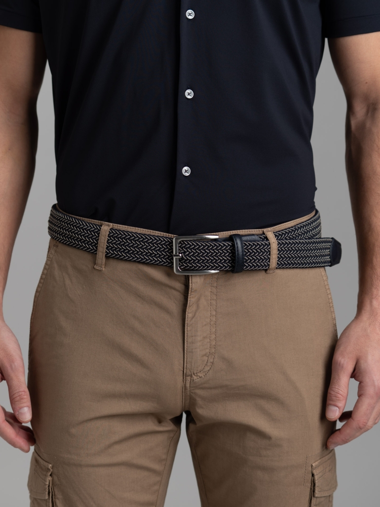 Pantalone uomo cargo in popeline super light con coulisse