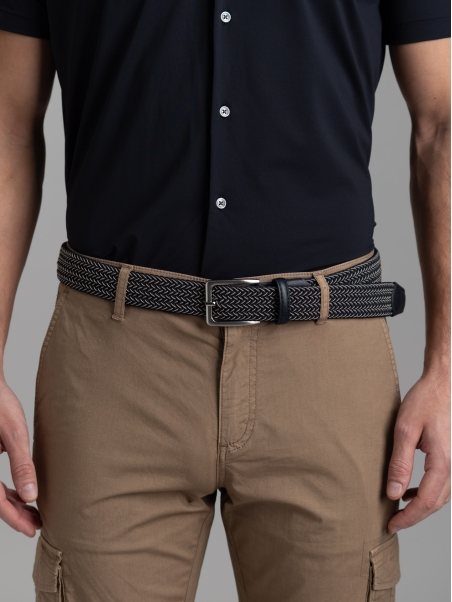 Pantalone uomo cargo in popeline super light con coulisse