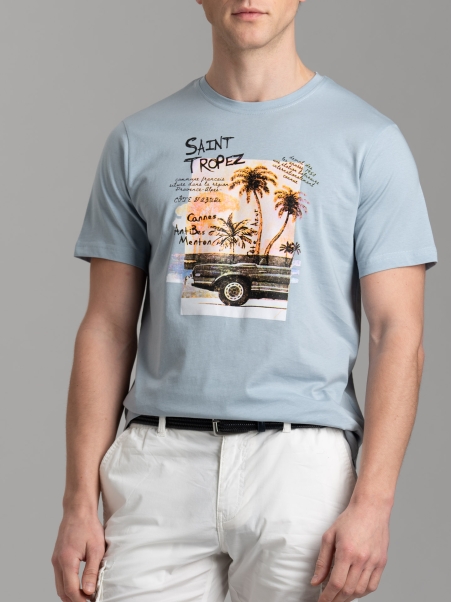 Camiseta de hombre con serigrafía "Saint Tropez