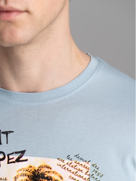 Camiseta de hombre con serigrafía "Saint Tropez