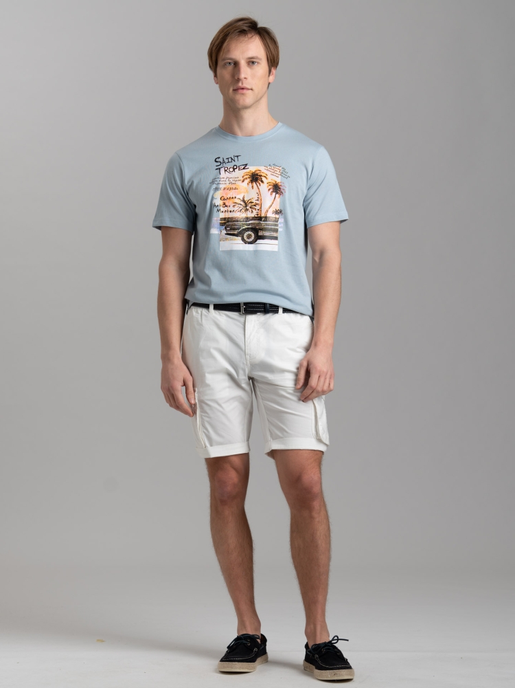 Camiseta de hombre con serigrafía "Saint Tropez