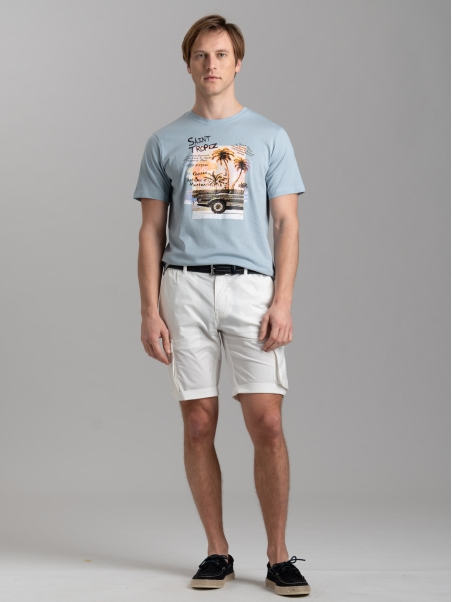 Camiseta de hombre con serigrafía "Saint Tropez