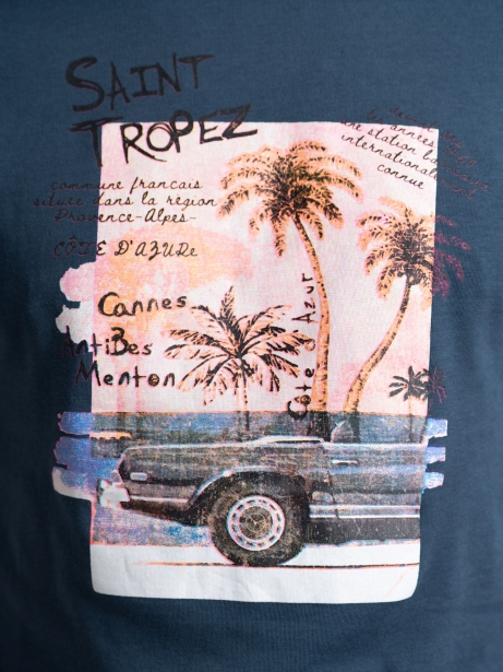 T-shirt uomo con stampa serigrafica "Saint Tropez" 2
