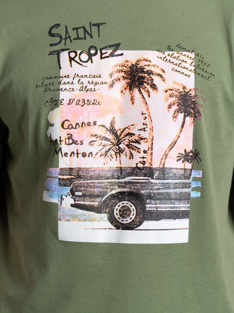 Camiseta de hombre con serigrafía "Saint Tropez