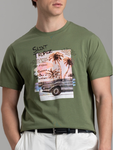 Camiseta de hombre con serigrafía "Saint Tropez