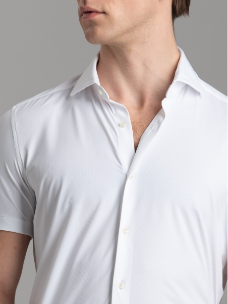 Camicia uomo TECNO tinta unita a mezza manica