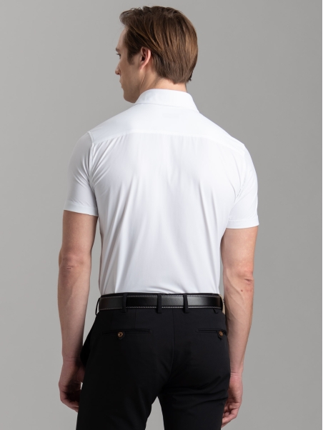 Camicia uomo TECNO tinta unita a mezza manica