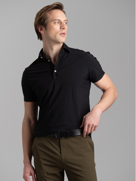 Camicia polo uomo TECNO tinta unita a mezza manica