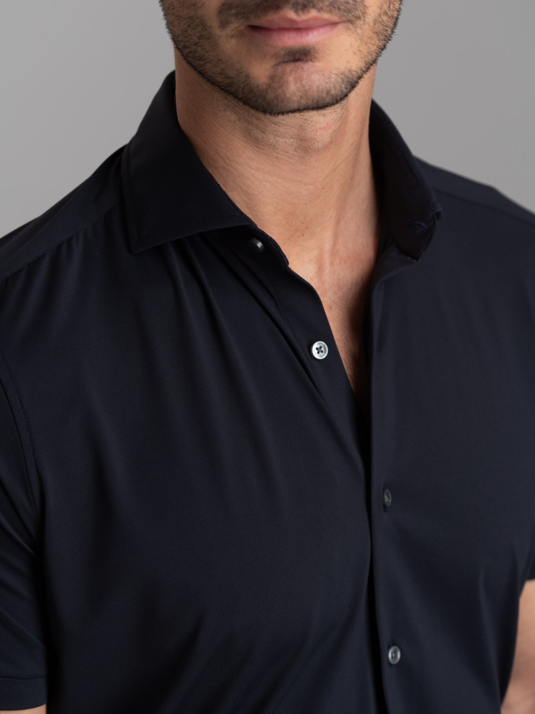 Camicia uomo TECNO tinta unita a mezza manica