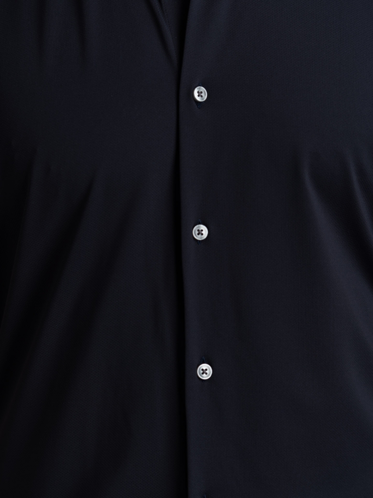 Camisa lisa de media manga TECNO para hombre