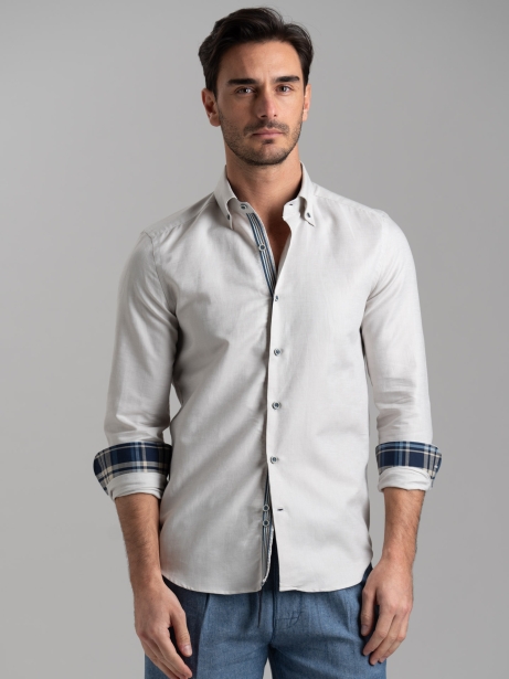 Camicia uomo misto lino...
