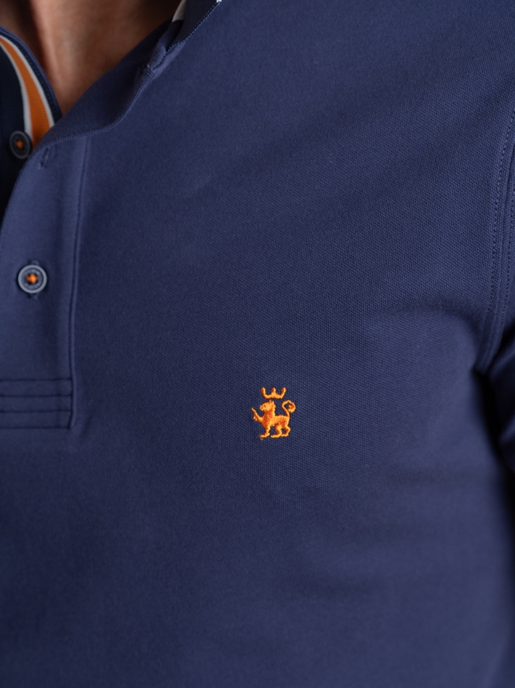 Polo uomo mezza manica in cotone piquet stretch