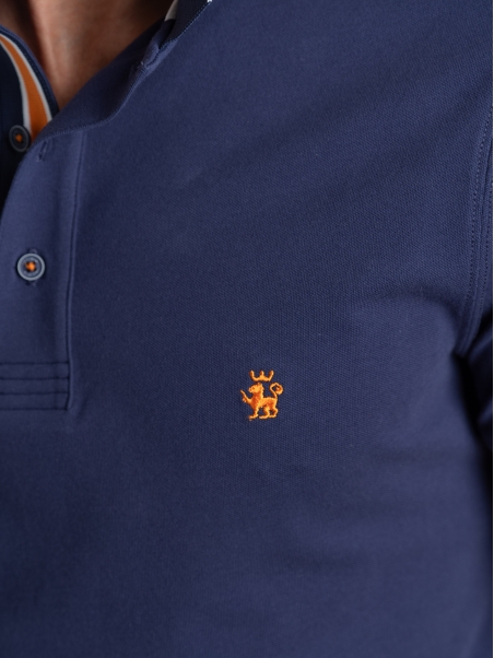 Polo uomo mezza manica in cotone piquet stretch