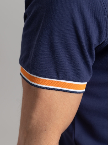 Polo uomo mezza manica in cotone piquet stretch