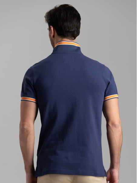 Polo uomo mezza manica in cotone piquet stretch