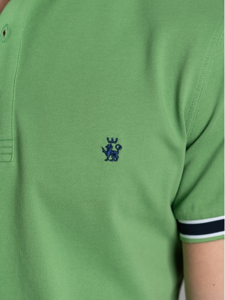 Polo uomo mezza manica in cotone piquet stretch