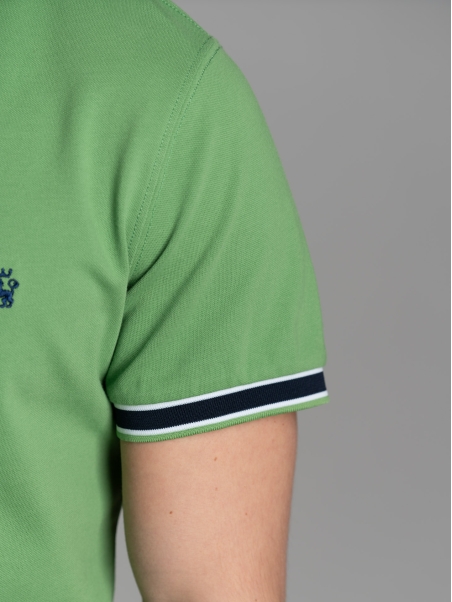 Polo uomo mezza manica in cotone piquet stretch