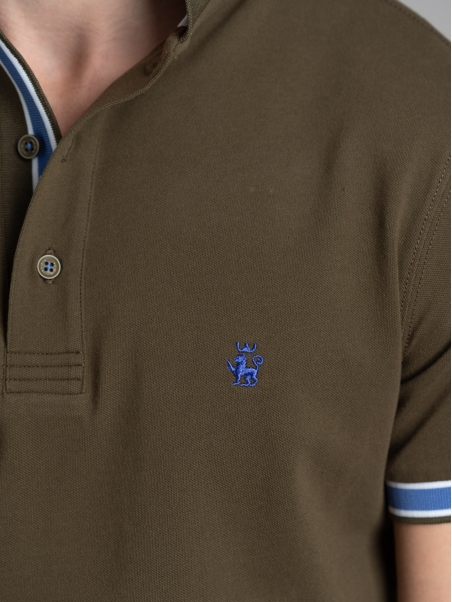 Polo uomo mezza manica in cotone piquet stretch