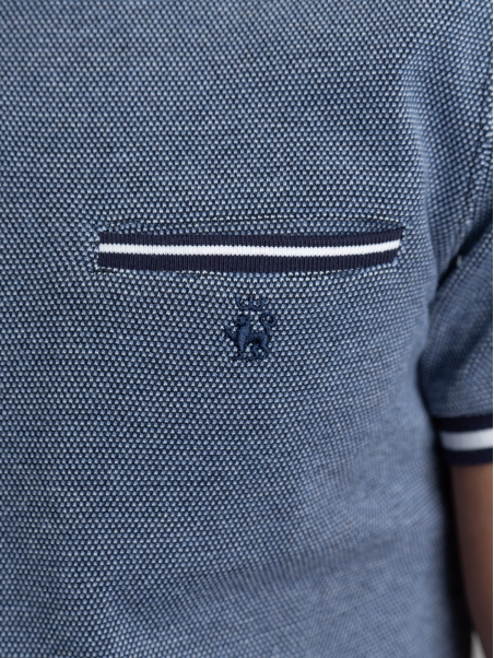 Polo uomo mezza manica in piquet 4 fili effetto maglia