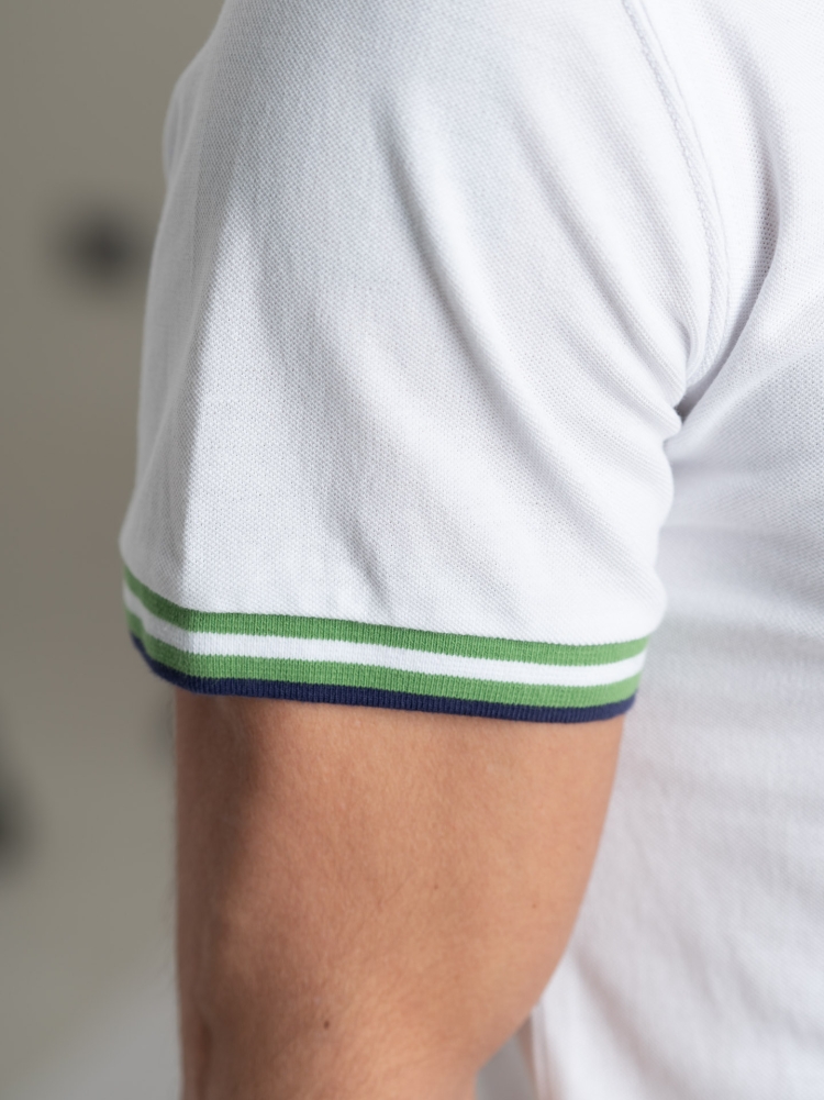 Polo uomo mezza manica con dettagli sportivi