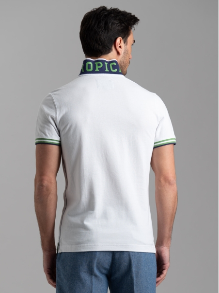 Polo uomo mezza manica con dettagli sportivi