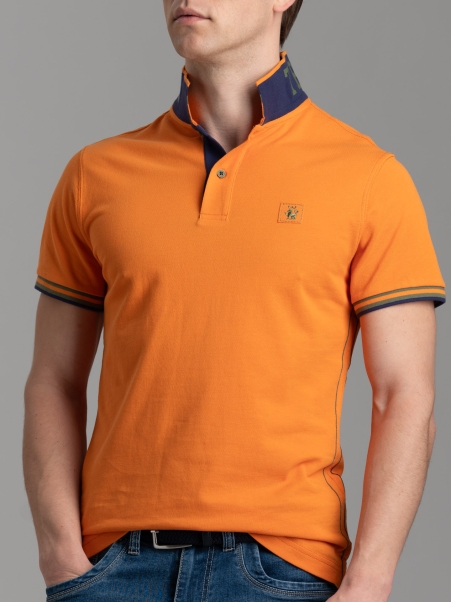 Polo uomo mezza manica con dettagli sportivi