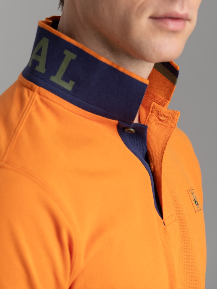 Polo uomo mezza manica con dettagli sportivi