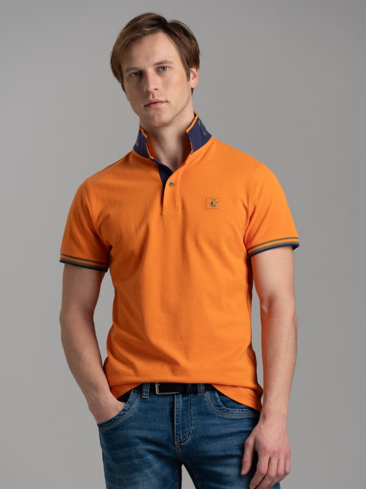 Polo uomo mezza manica con dettagli sportivi