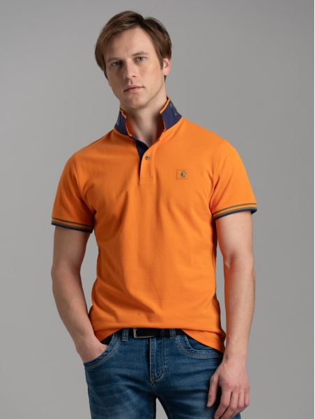 Polo uomo mezza manica con dettagli sportivi