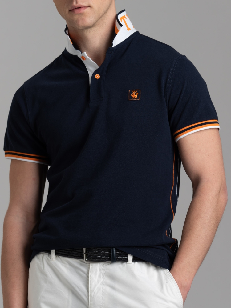 Polo uomo mezza manica con dettagli sportivi