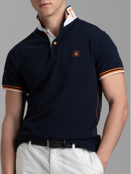 Polo uomo mezza manica con dettagli sportivi