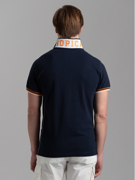 Polo uomo mezza manica con dettagli sportivi