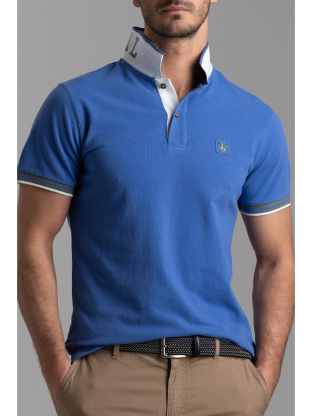 Polo uomo mezza manica con dettagli sportivi