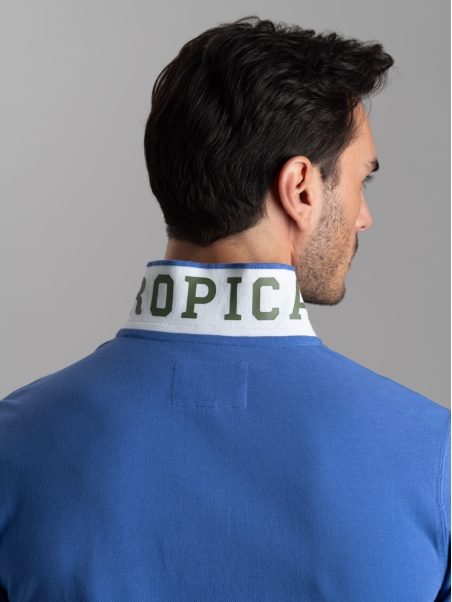 Polo uomo mezza manica con dettagli sportivi